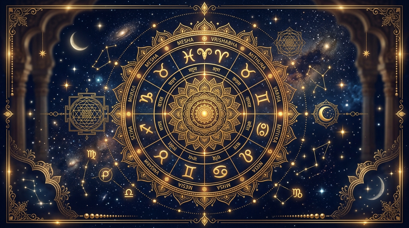 Celestial astrology alignment background